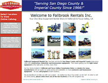 Tablet Screenshot of fallbrookrental.com